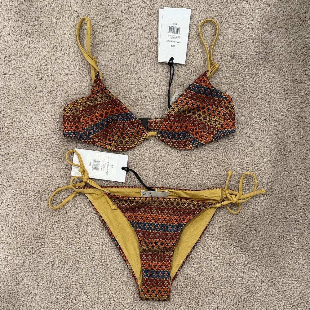 Onia Colorful Patterned Bikini Set